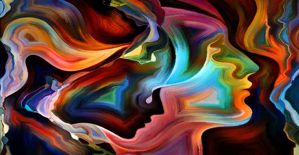Serie Fuerzas de la Naturaleza. Arreglo de pintura colorida y formas abstractas sobre el tema del arte moderno, el arte abstracto, el expresionismo y la espiritualidad