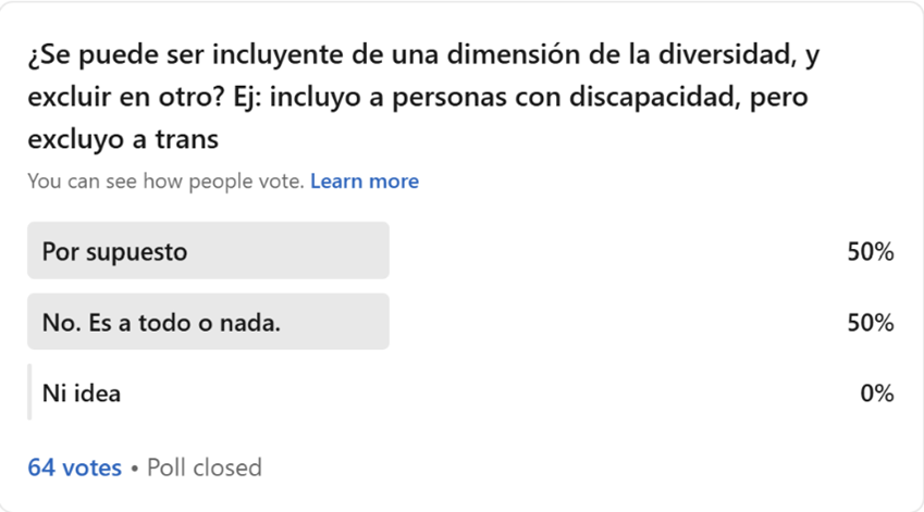 Resultados de la encuenta en LinkedIn: empate entre ambos enfoques